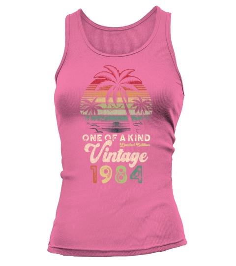 Vintage 1984 Birthday Palm Trees Tank top Woman