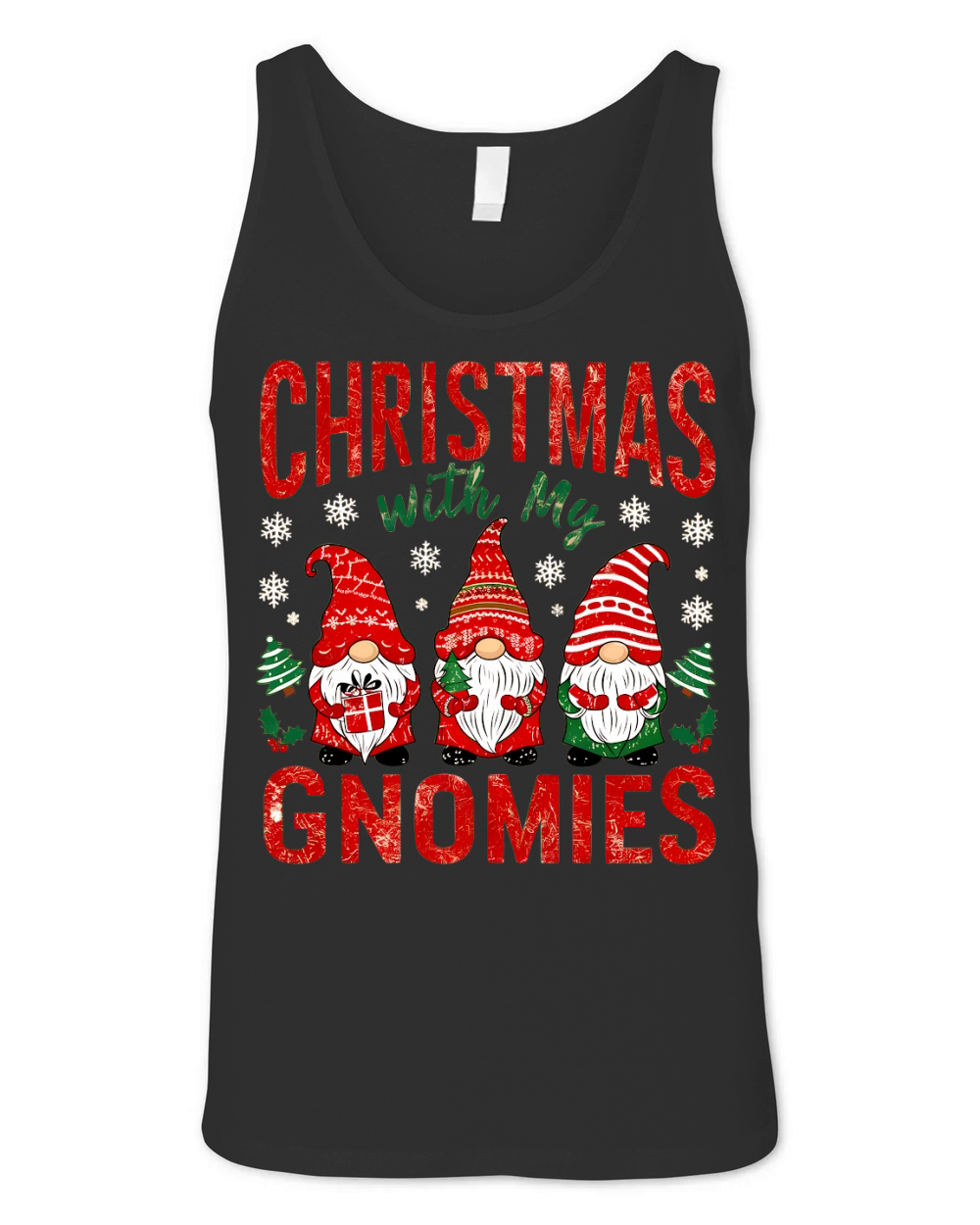 Christmas with my gnomies Unisex Jersey Tank