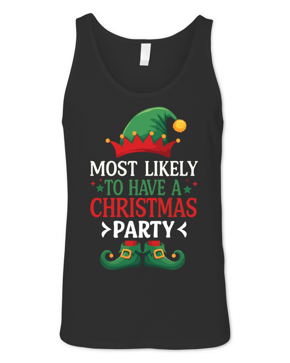 MOST LIKELY TO HAVE A CHRISTMAS PARTY Unisex Jersey Tank