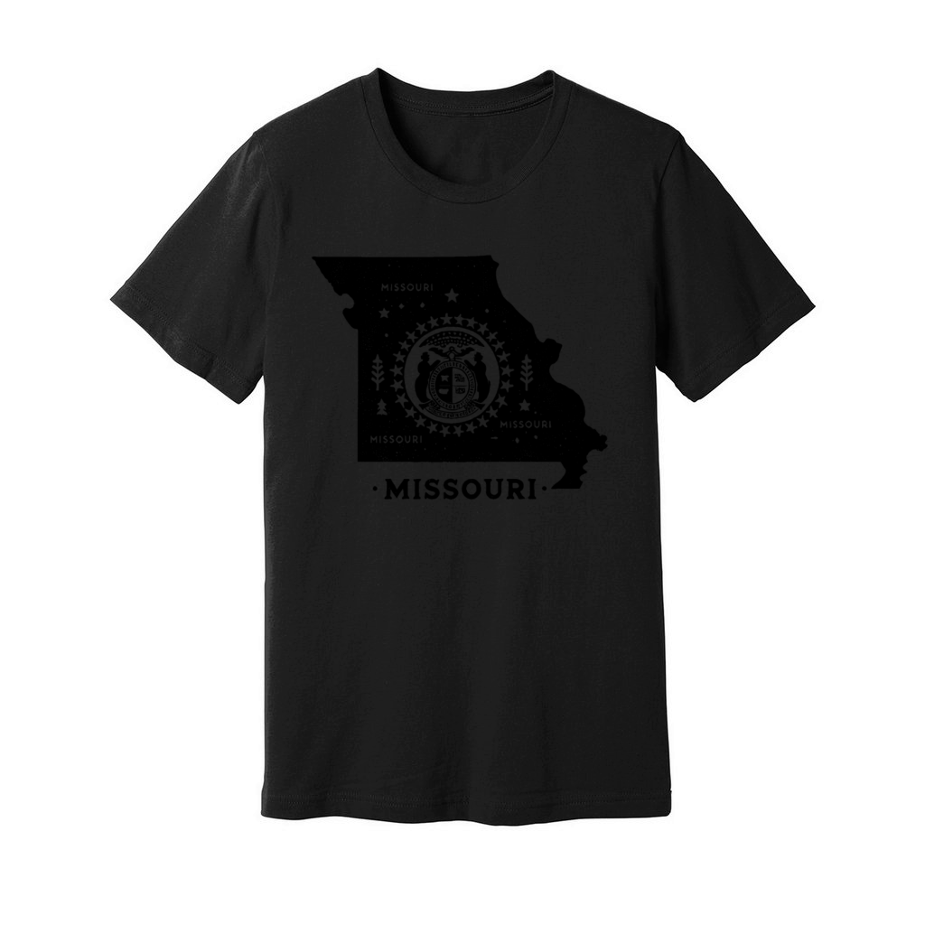 Missouri Vintage State Map Unisex Jersey Tee