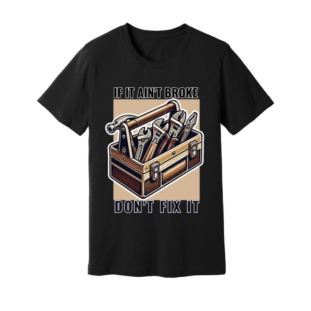 Vintage Toolbox Design with Classic Mechanic Quote Unisex Jersey Tee
