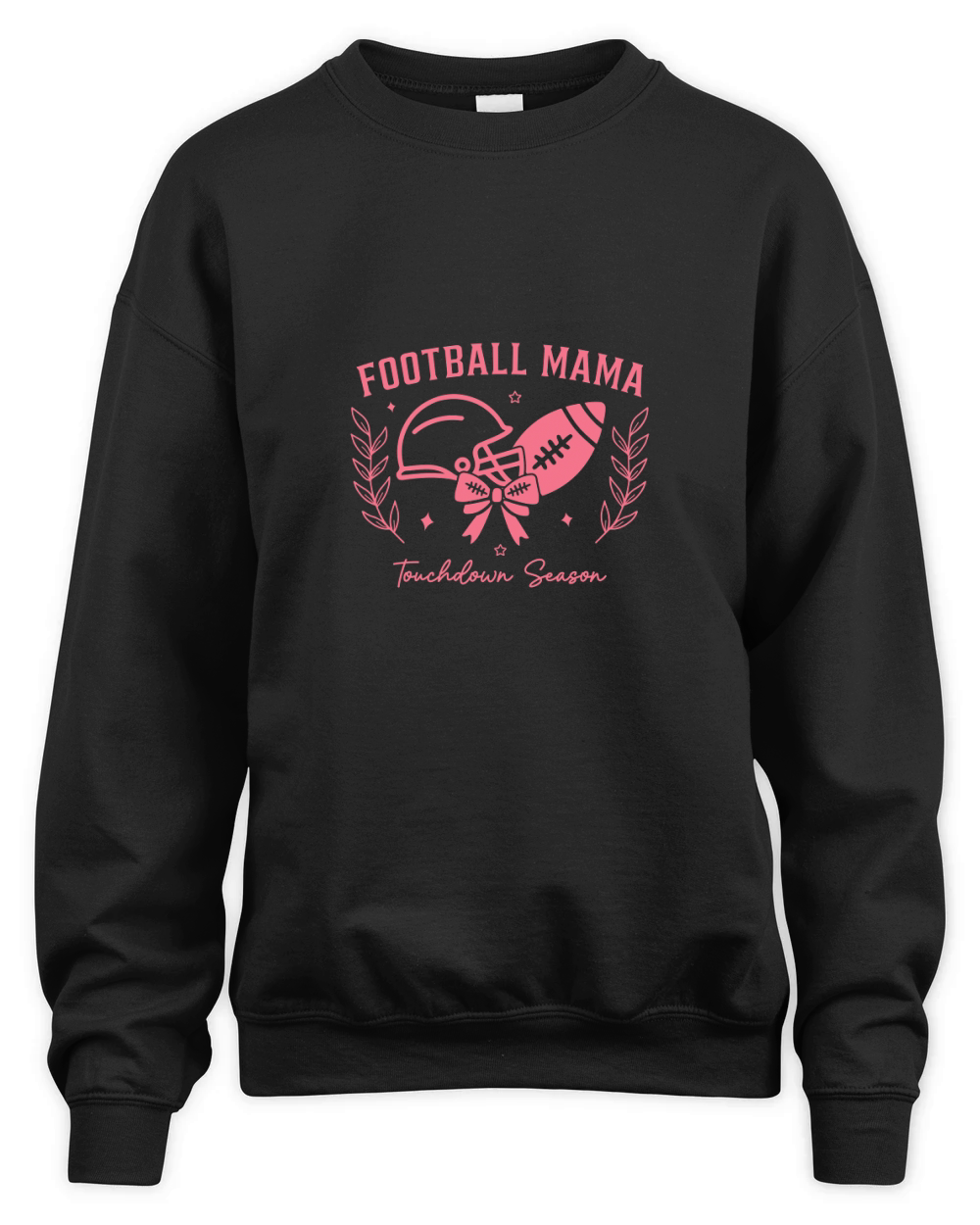 Coquette Season Football Mama Touchdown Unisex Premium Crewneck Sweatshirt