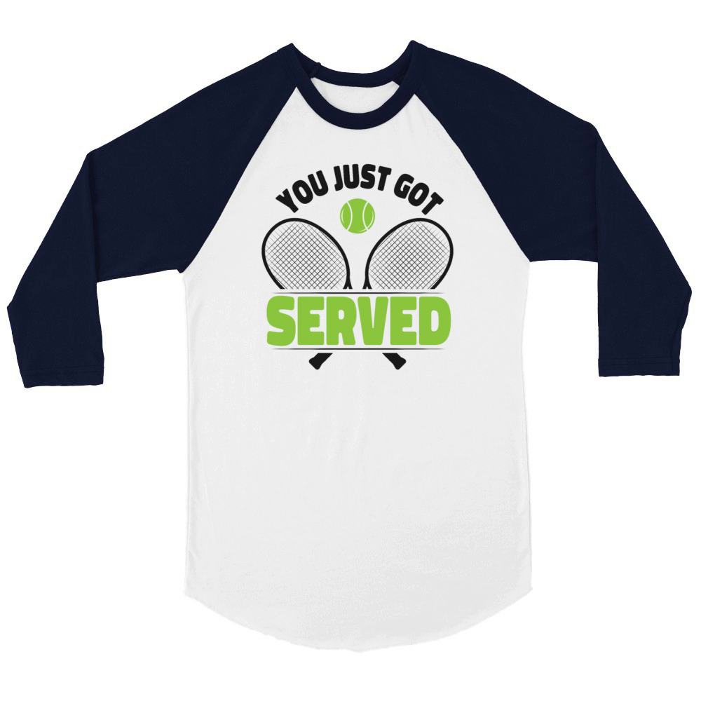 Funny Tennis Player Racket Friends Unisex ¾ sleeve Raglan T-shirt