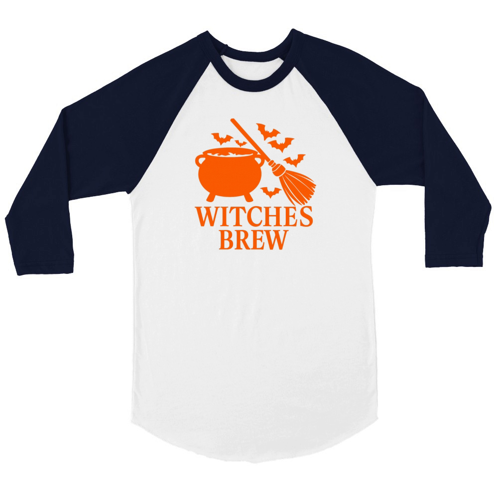 Witches Brew Halloween saying quote Unisex ¾ sleeve Raglan T-shirt