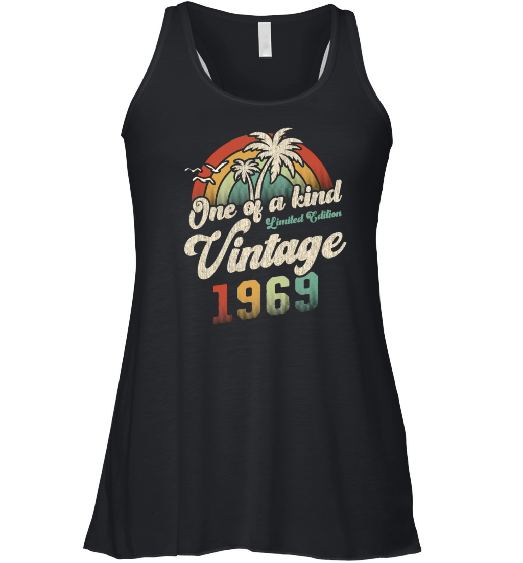 Vintage 1969 Birthday Palm Trees Women's Flowy Tank Top