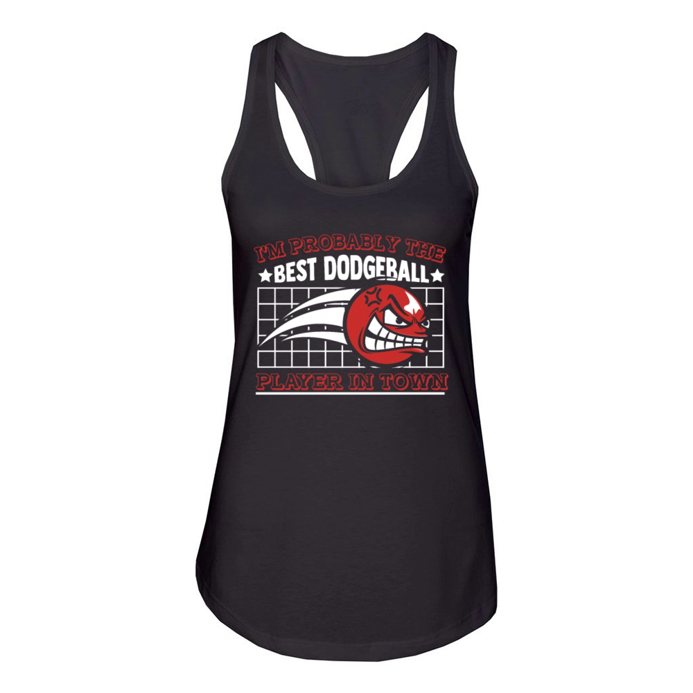 Best Dodgeball Player In Town Prisonball Team Women's Racerback Tank