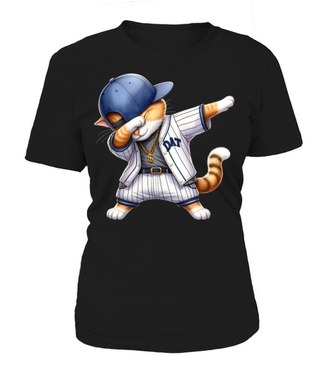 Realistic Dabbing Baseball Cat Women's T-Shirt