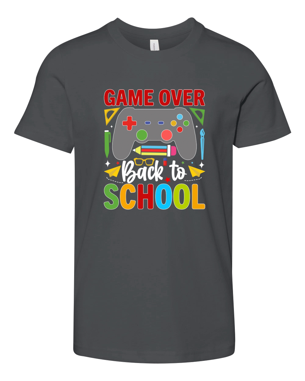 GAME OVER BACK TO SCHOOL Youth Unisex Jersey Tee