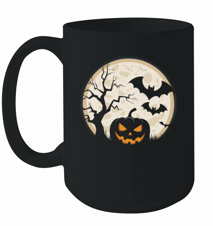 Vintage Pumpkin Scene Halloween Classic T-Shirt Ceramic Mug