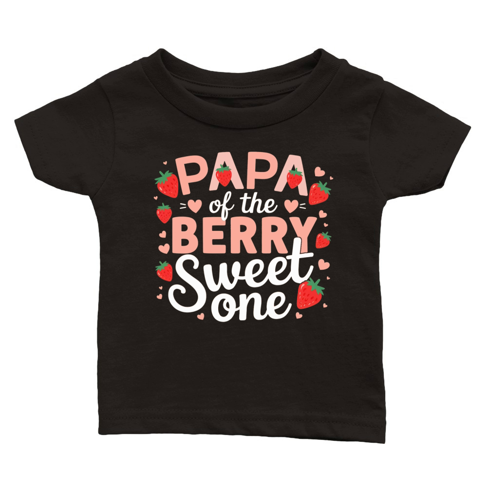 papa of the berry sweet one Classic Baby Crewneck T-shirt
