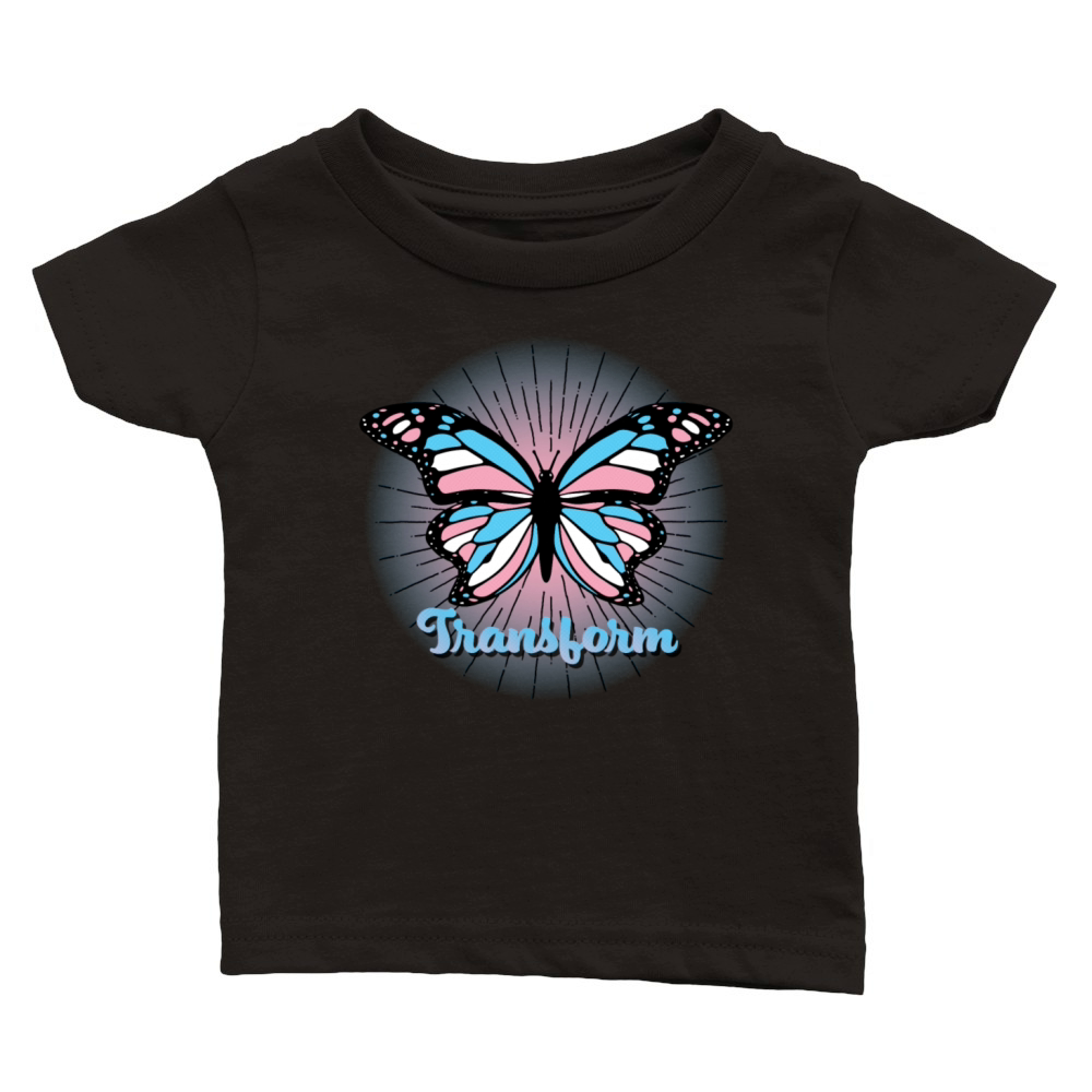 Transform - Transgender Pride Butterfly Design Classic Baby Crewneck T-shirt