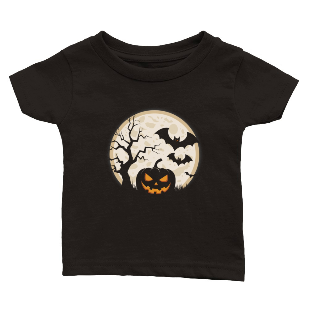 Vintage Pumpkin Scene Halloween Classic T-Shirt Classic Baby Crewneck T-shirt