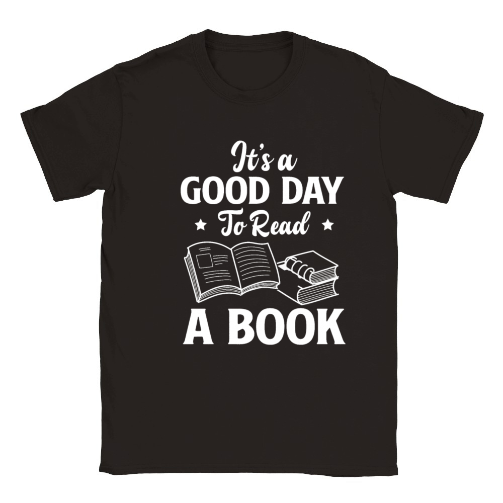 Good Day Book Lover Reader Desing Funny Reading Classic Kids Crewneck T-shirt