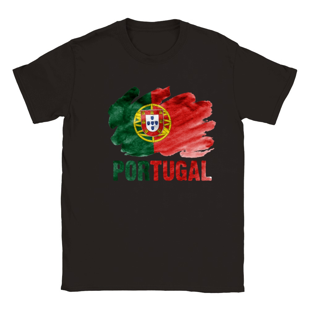 Portugal Flag Vintage Distressed Portuguese Roots Classic Kids Crewneck T-shirt