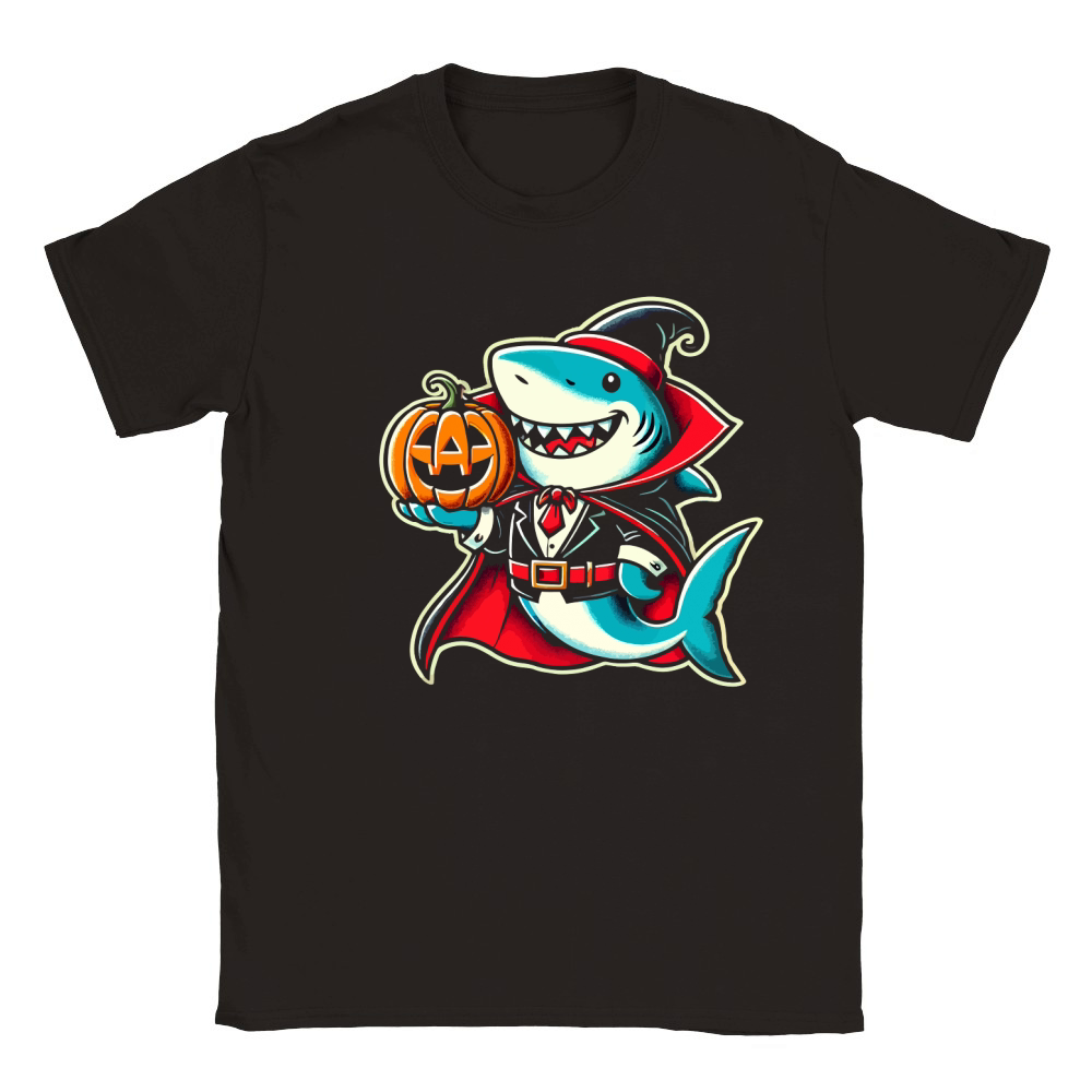 Shark and pumpkins Classic Kids Crewneck T-shirt