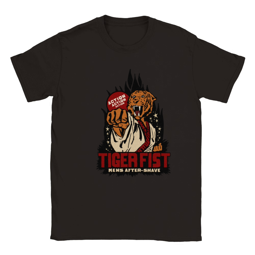 Vintage Tiger Fist Mens After Shave Classic Kids Crewneck T-shirt