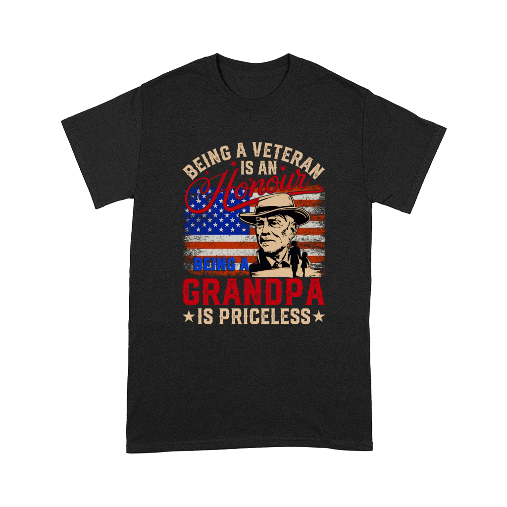 Being a veteran is an honour being a grandpa is priceless Comfort T-shirt