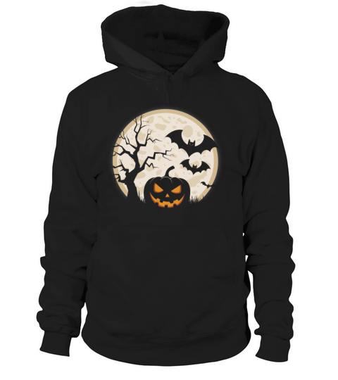 Vintage Pumpkin Scene Halloween Classic T-Shirt Hoodie Unisex