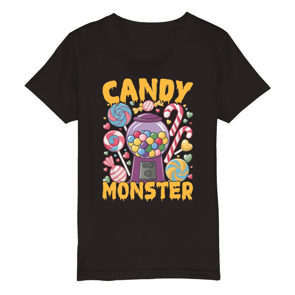 308. candy monster Organic Kids Crewneck T-shirt