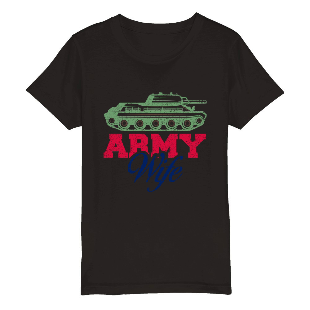Army wife Organic Kids Crewneck T-shirt