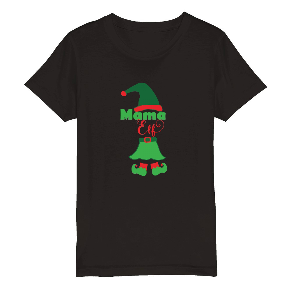 Mama elf Organic Kids Crewneck T-shirt