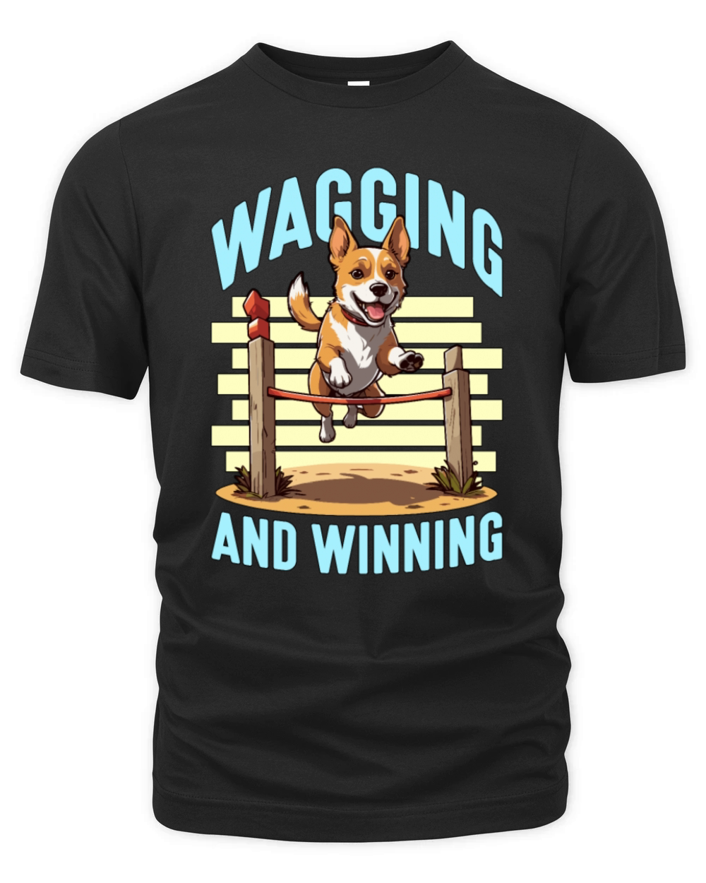 Dog Agility Training Wagging And Winning Dog Sport Organic Unisex T-shirt