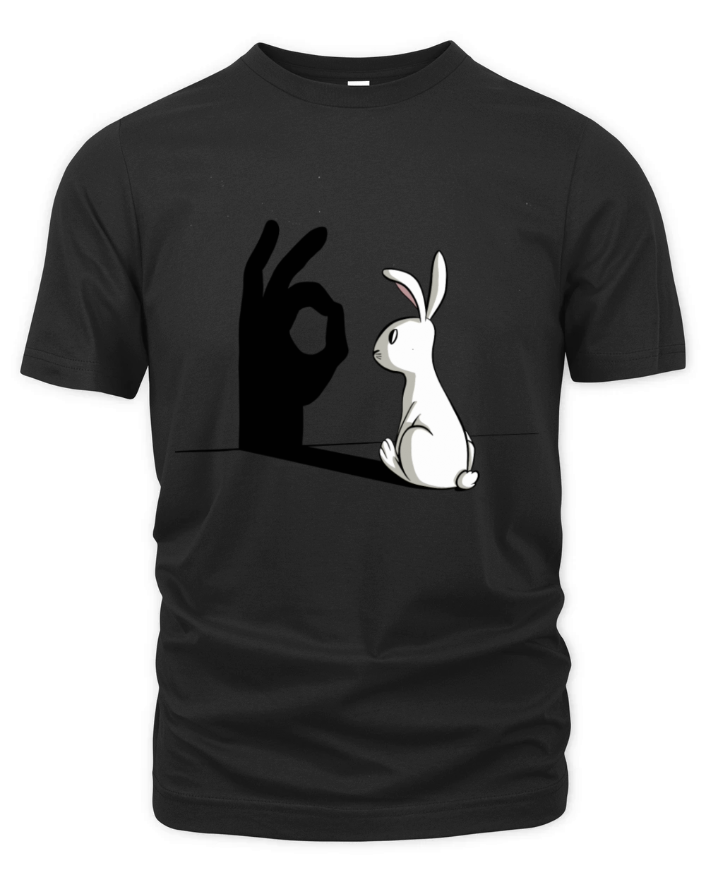 Funny Rabbit Hand Shadow - Playful Shadow Puppet Organic Unisex T-shirt