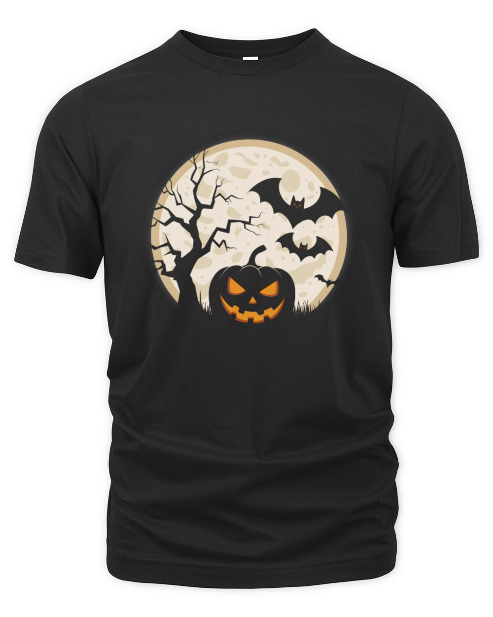Vintage Pumpkin Scene Halloween Classic T-Shirt Organic Unisex T-shirt