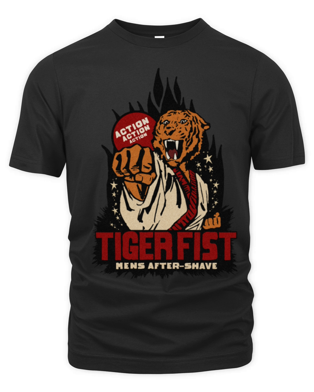 Vintage Tiger Fist Mens After Shave Organic Unisex T-shirt