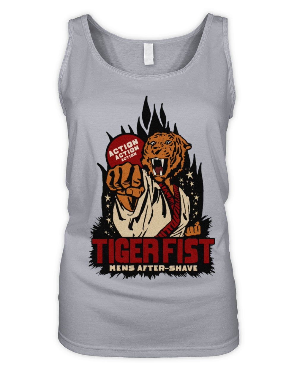 Vintage Tiger Fist Mens After Shave Organic Women's Tank Top