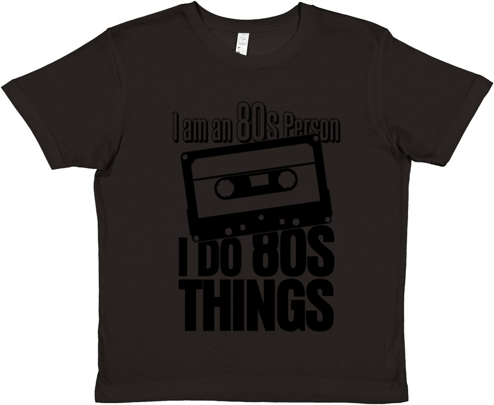 1980 Vintage 80s Music Tape Premium Kids Crewneck T-shirt