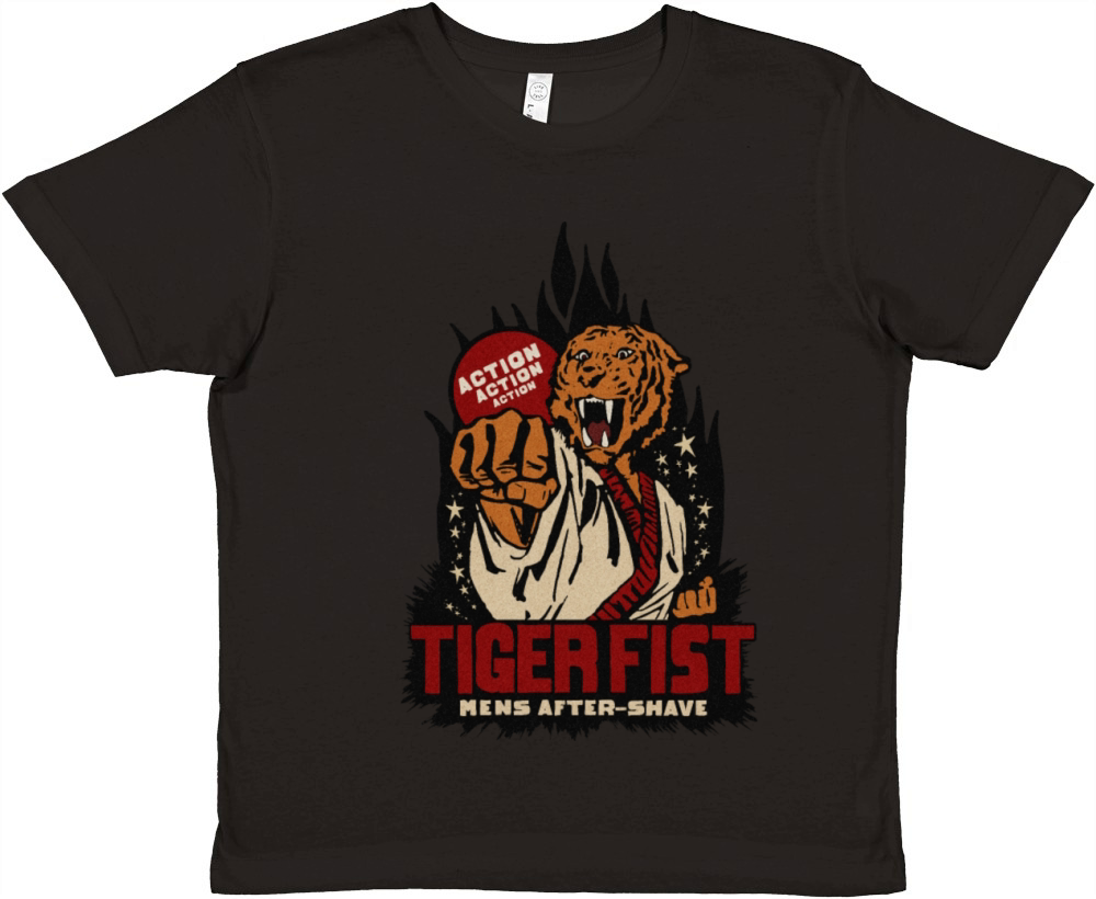 Vintage Tiger Fist Mens After Shave Premium Kids Crewneck T-shirt