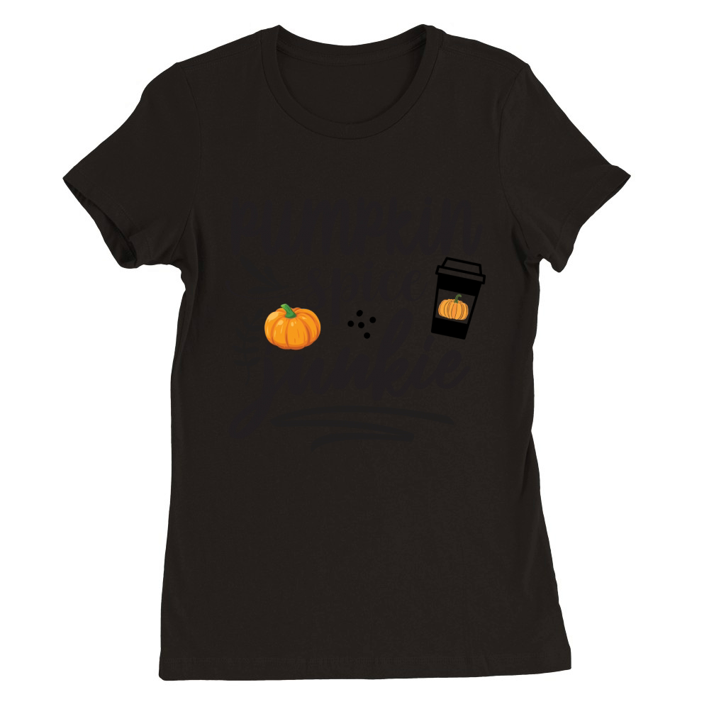 pumpkin spice junkie Premium Womens Crewneck T-shirt