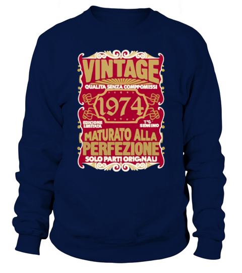 50 Compleanno 50 Uomo Anni Retro Vintage 1974 Reg Sweatshirt Unisex