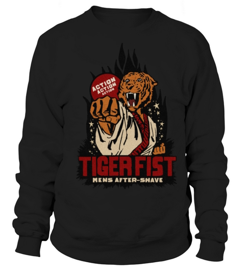 Vintage Tiger Fist Mens After Shave Sweatshirt Unisex