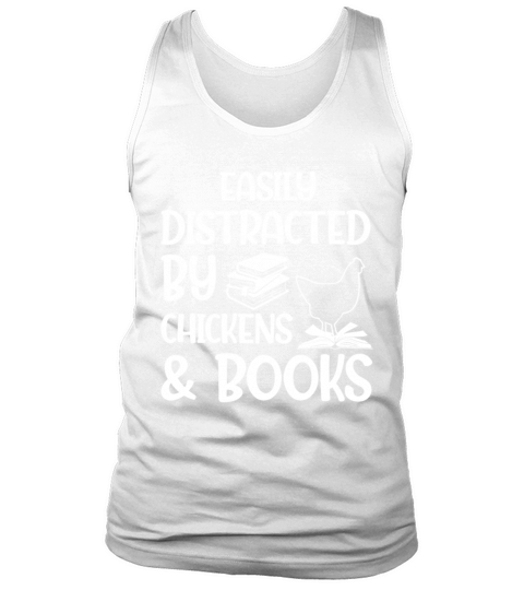 Easily By Chickens Book Lover Reader Funny Reading Tank Top Unisex