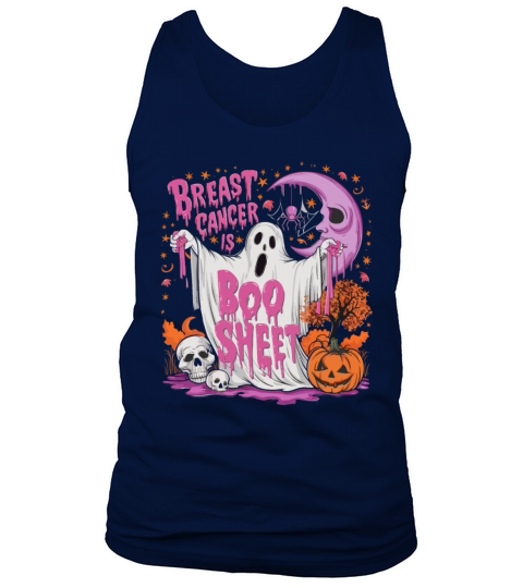 Pink Ribbon Halloween Funny Breast Cancer Is Boo Tank Top Unisex