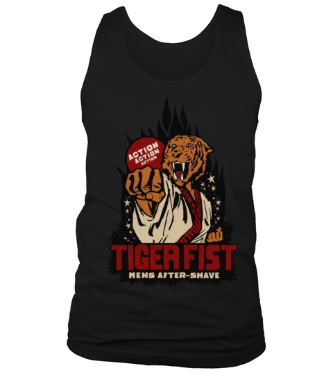 Vintage Tiger Fist Mens After Shave Tank Top Unisex
