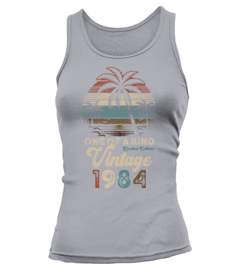 Vintage 1984 Birthday Palm Trees Tank top Woman