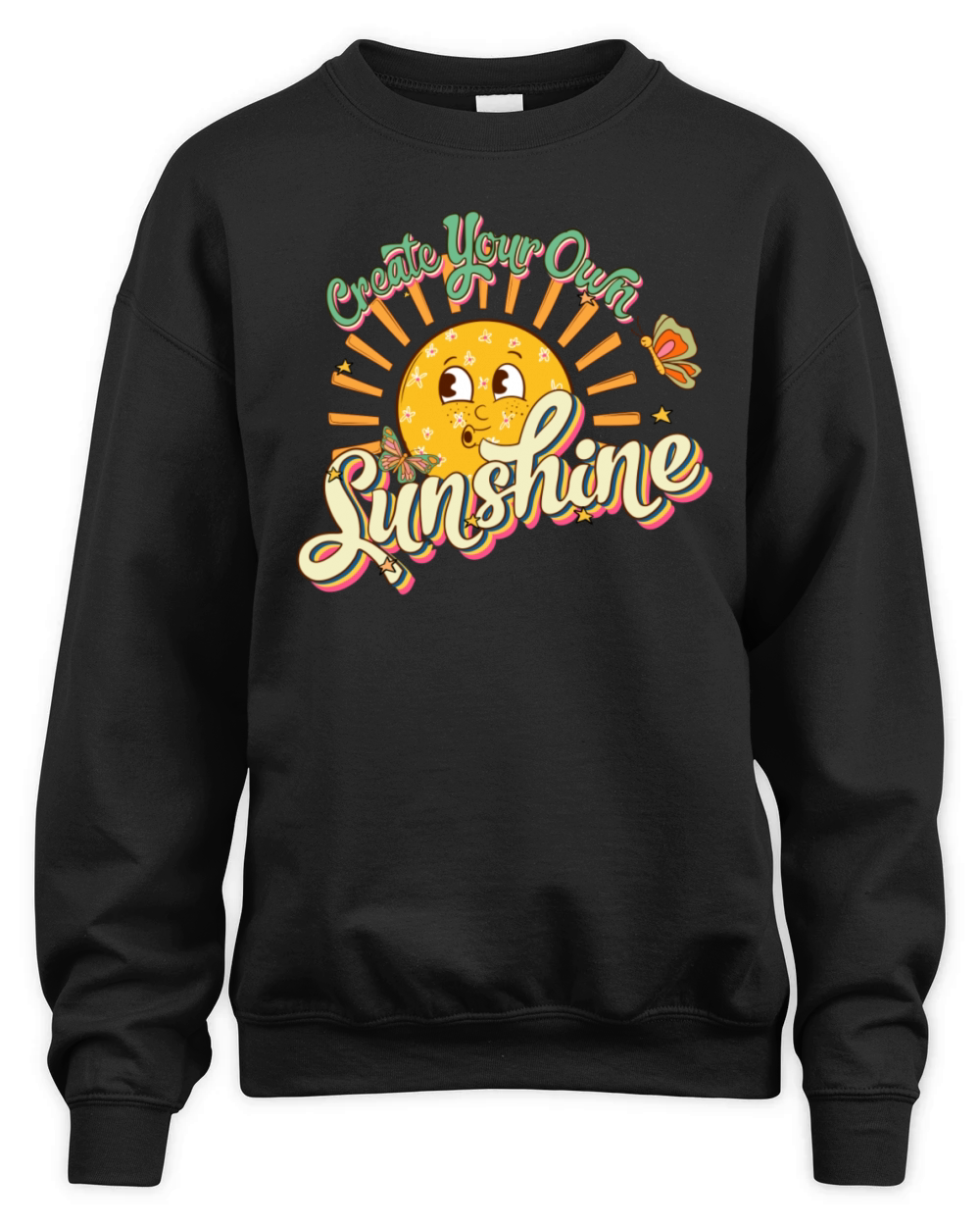 Retro Create Your Own Sunshine Design Unisex Premium Crewneck Sweatshirt