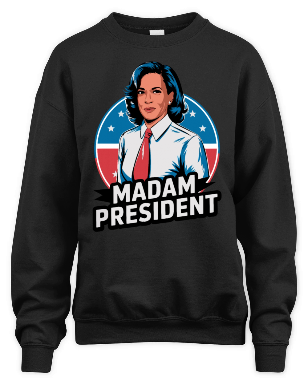 Retro Kamala Madam President 2024 Unisex Premium Crewneck Sweatshirt