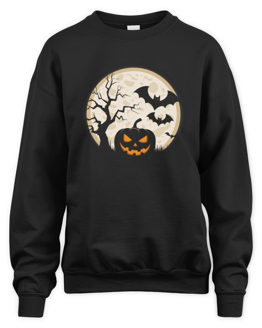 Vintage Pumpkin Scene Halloween Classic T-Shirt Unisex Premium Crewneck Sweatshirt
