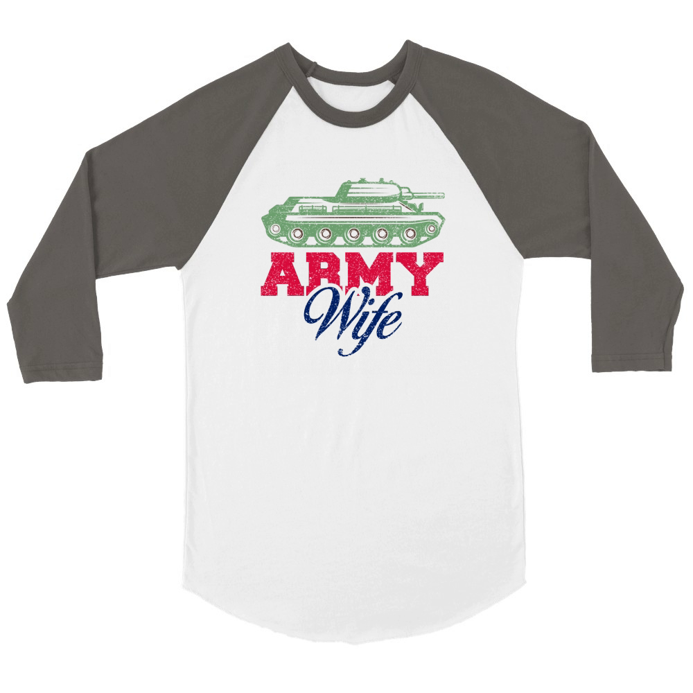 Army wife Unisex ¾ sleeve Raglan T-shirt