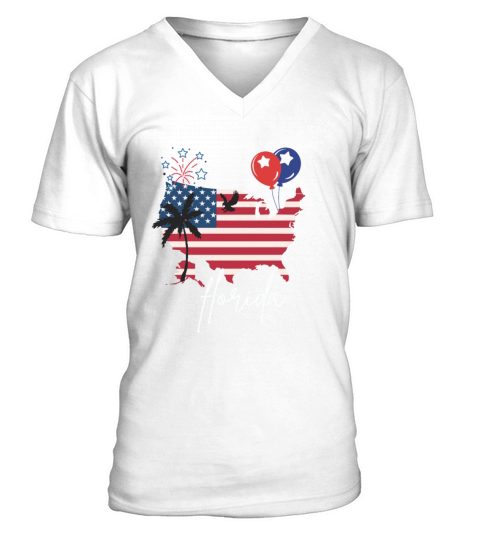 vintage florida retro V-Neck T-shirt