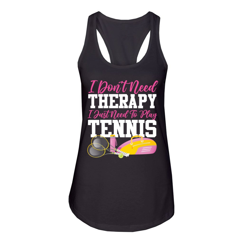 Funny Tennis Player Racket Im Women's Racerback Tank