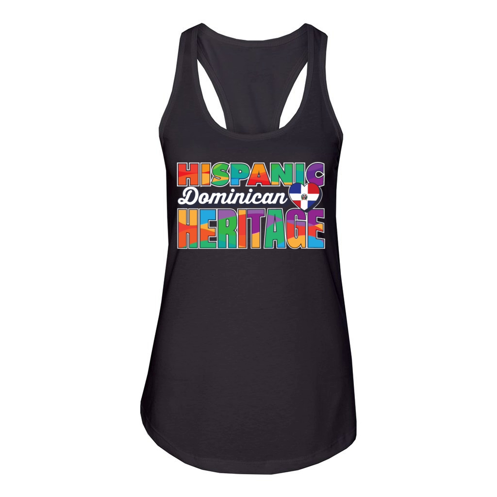 Hispanic Dominican Heritage Pride Dominican Women's Racerback Tank