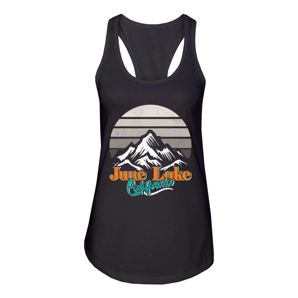 JUNE LAKE CALIFORNIA Fan Vintage Nevada June Women's Racerback Tank