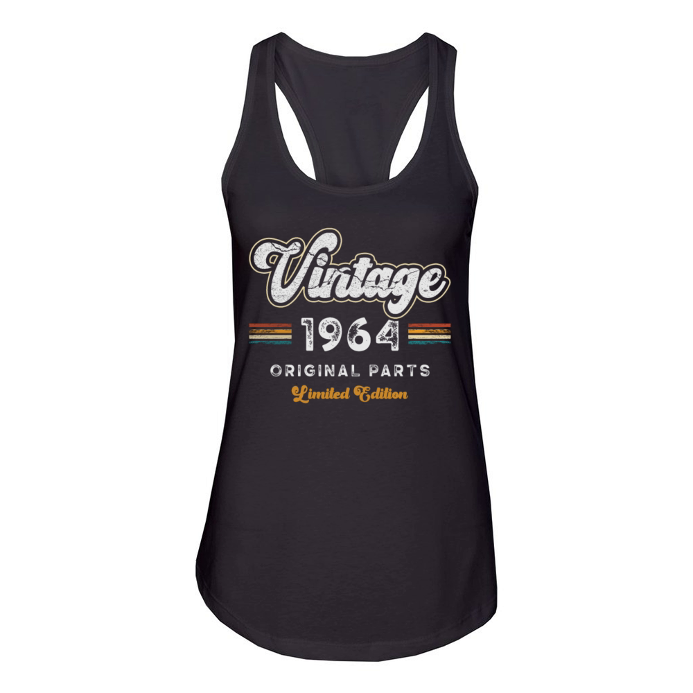 Vintage 1964 Birthday Retro Women's Racerback Tank