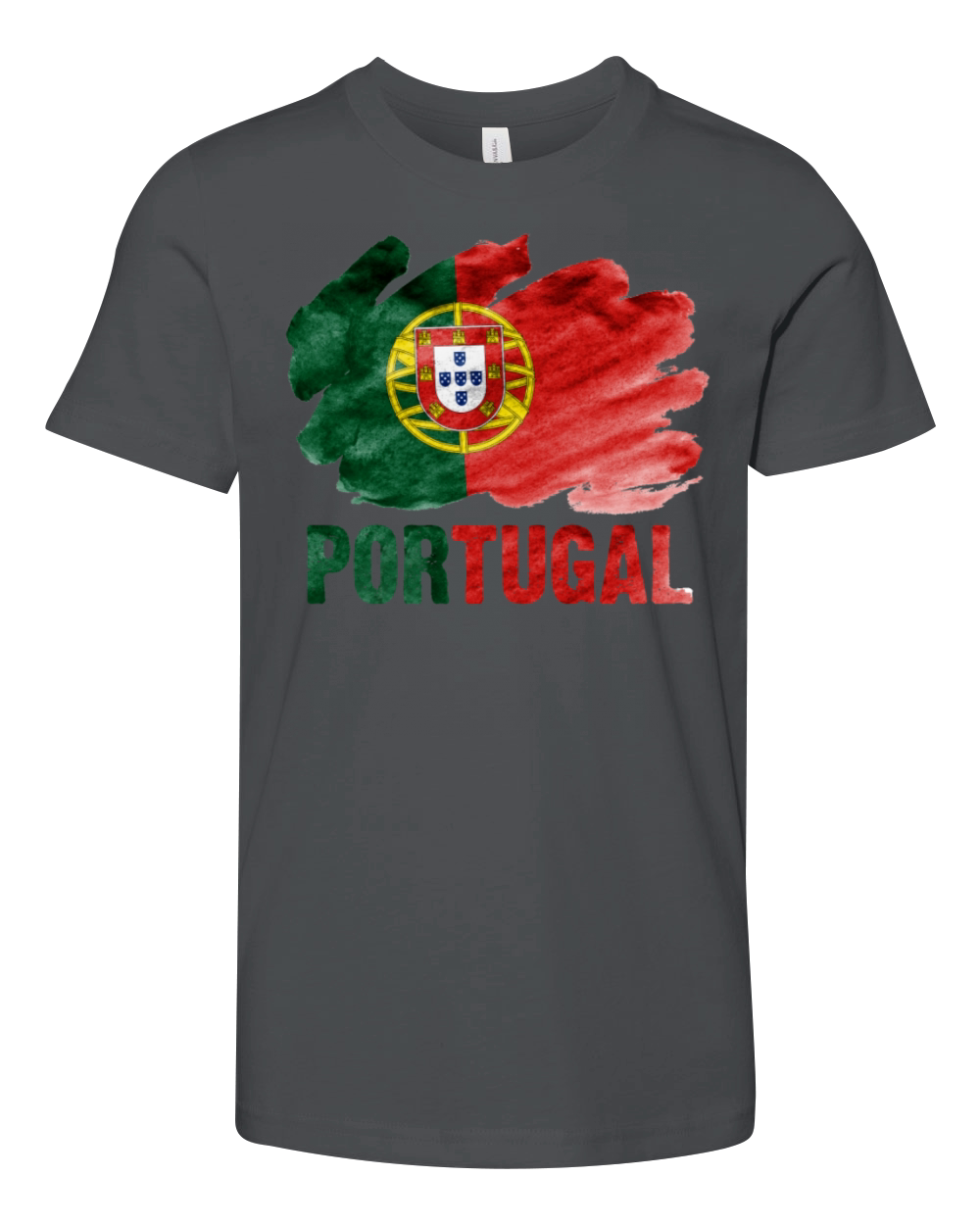 Portugal Flag Vintage Distressed Portuguese Roots Youth Unisex Jersey Tee