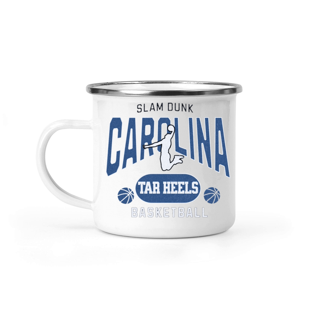 North Carolina Slam Dunk Basketball Camping Mug